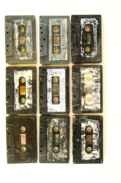 Photo of a selection of old audio cassettes - Photo, Image