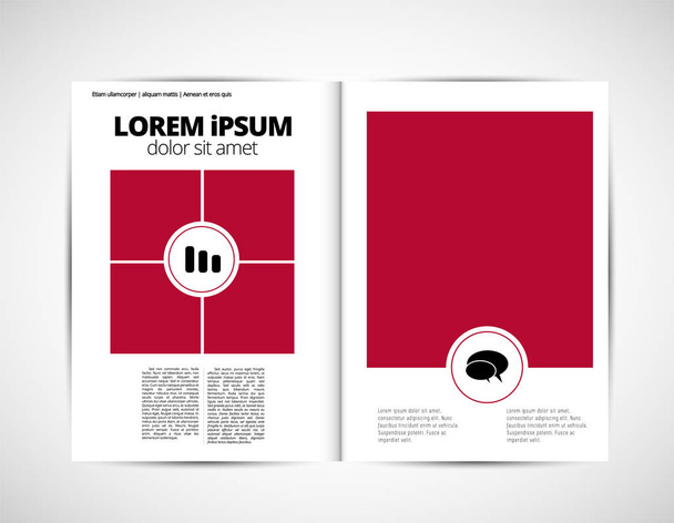 Template vector design ready for use for brochure, annual report or magazine - Vector  - Vector, Image