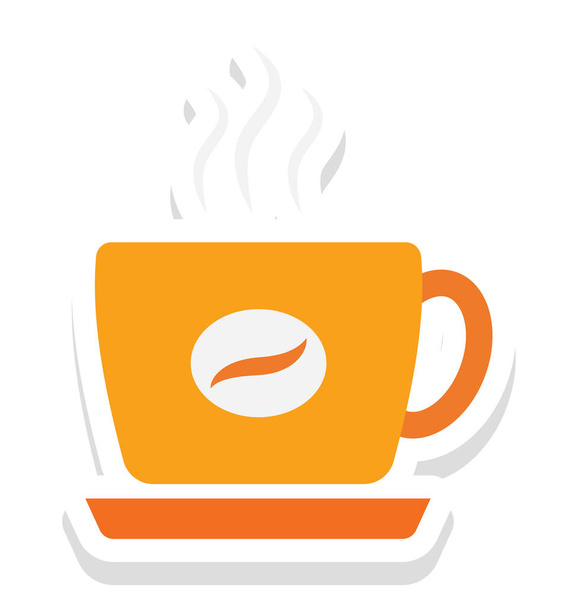 Taza de té coloreado icono del vector que se puede modificar o editar fácilmente
 - Vector, Imagen