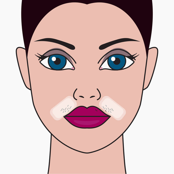 hair removal with wax - Vector, Image
