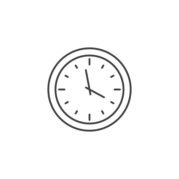 Clock Related Vector Line Icon - Vektör, Görsel