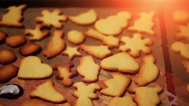 baking christmas cookies - xmas bakery - festive winter celebration - Footage, Video