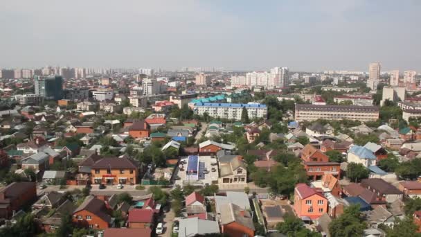 KRASNODAR,RUSSIA-25 AUGUST, 2016 The top View of Krasnodar . Krasnodar a major regional city in the South of Russia - Séquence, vidéo