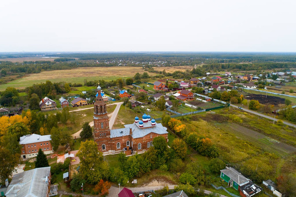 Church of the Nativity of the Blessed Virgin in the Moscow Region. Aerial photography - Φωτογραφία, εικόνα