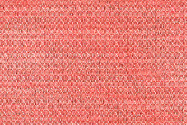 Fond en tissu avec motifs géométriques. Gros plan - (la photo est tonique dans Living Coral
). - Photo, image