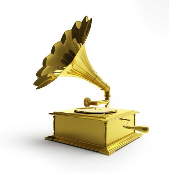 Gouden grammofoon - Foto, afbeelding