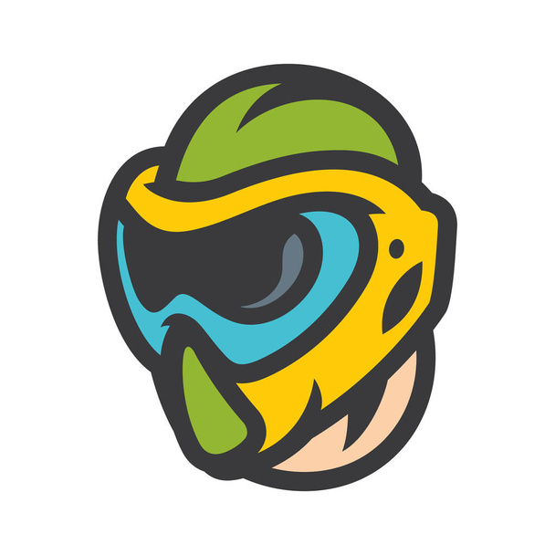 Paintball mask sign - Vector, Imagen