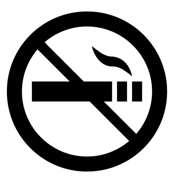 Přestat kouřit glyf ikonu  - Vektor, obrázek