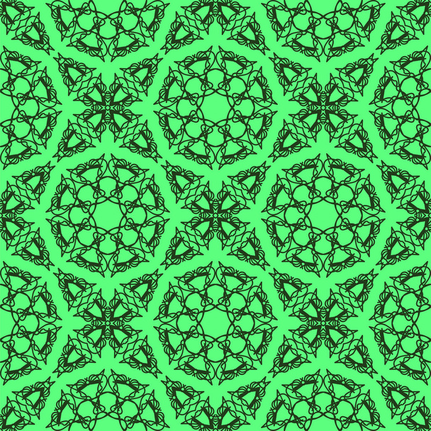 Modèle de ligne sans couture ornementale verte. Texture infinie. Ornement géométrique oriental
 - Photo, image