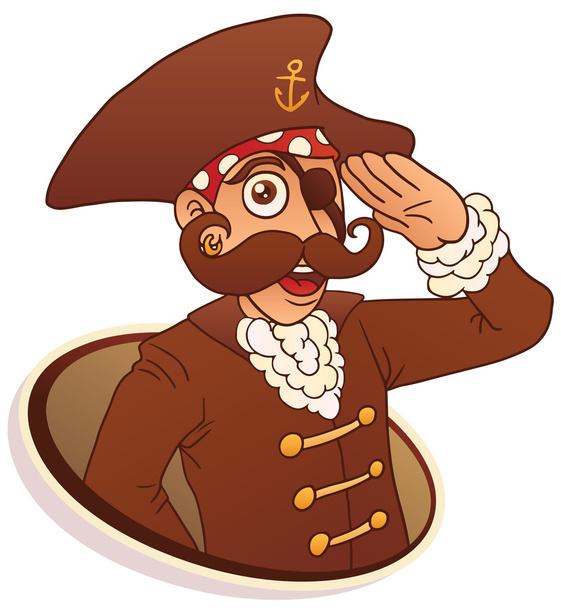 Kapitán pirátů - Vektor, obrázek