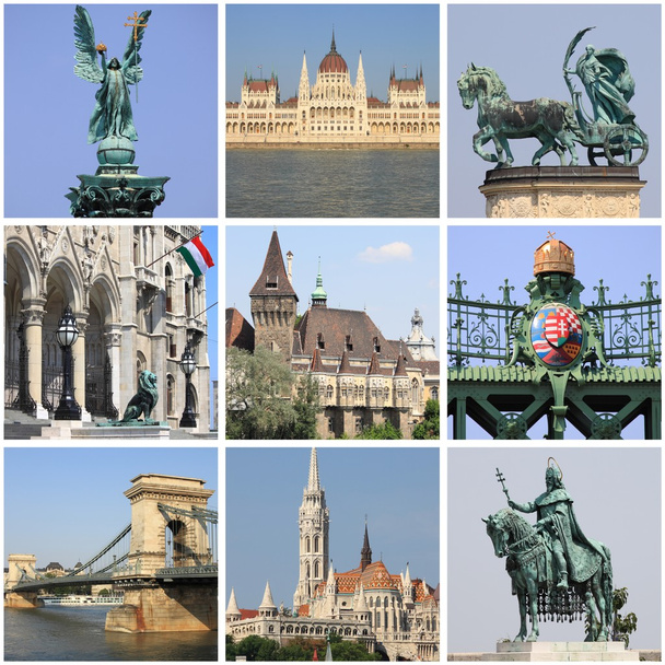 Collage des monuments de Budapest
 - Photo, image