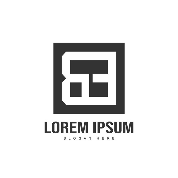 Eerste brief logo ontwerp. minimalistische brief sjabloon embleemontwerp - Vector, afbeelding