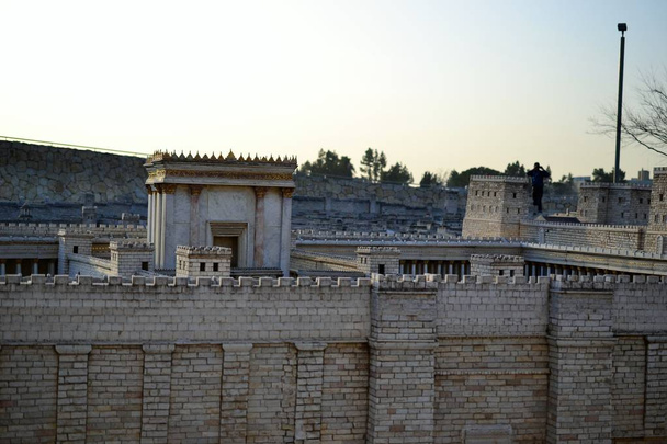 Другого храму. Модель стародавньої єрусалимської. Музей Ізраїлю в Єрусалимі - Фото, зображення