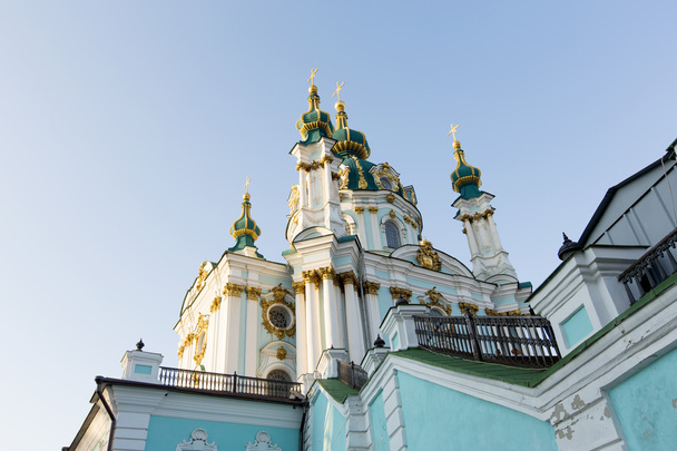 Mihaylovskiy cathedral of Mihaylovskiy monastery in town Kiev, Ukraine - 写真・画像