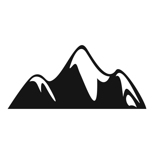 Mountain icon, simple style - Vektör, Görsel