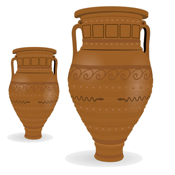 ancient amphoras simply vector illustration - Vector, Image
