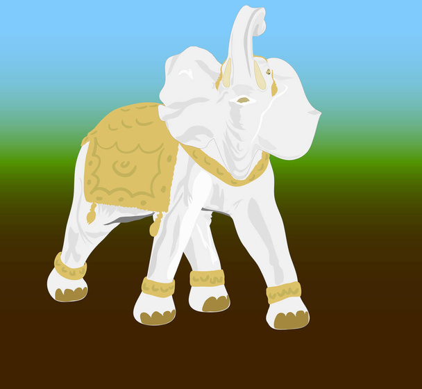 Elefant einfach Vektorillustration - Vektor, Bild