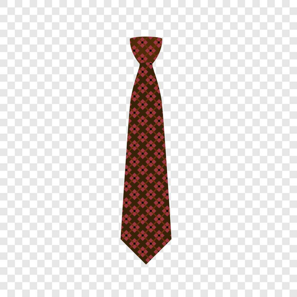 Elegant tie icon, flat style - Διάνυσμα, εικόνα