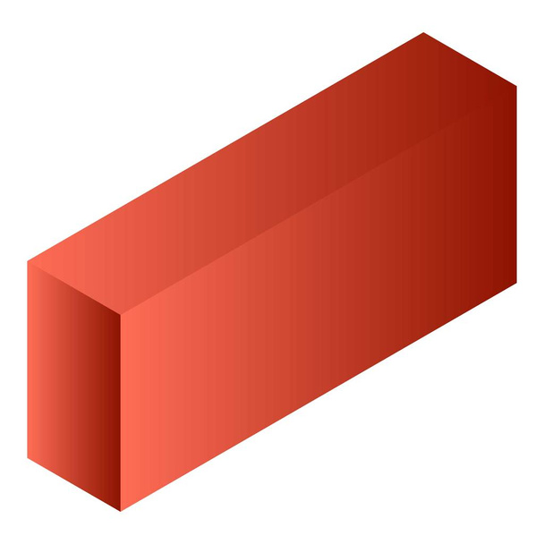 Red tea box icon, isometric style - Vector, afbeelding
