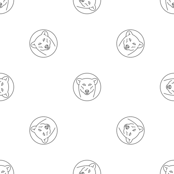 Female polar bear pattern seamless vector - Vetor, Imagem