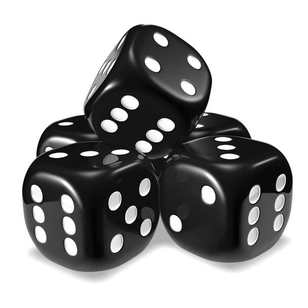 Black dice stack - Photo, Image