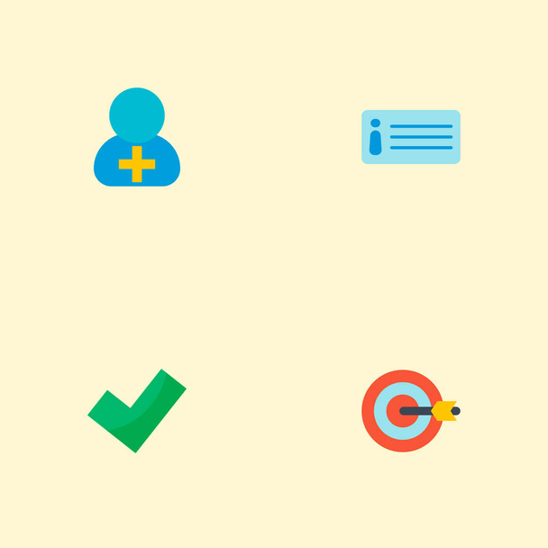 Instellen van taak manager pictogrammen vlakke stijl symbolen met volledige, beschrijving, Voeg lid en andere pictogrammen voor uw web mobiele app logo ontwerp. - Foto, afbeelding