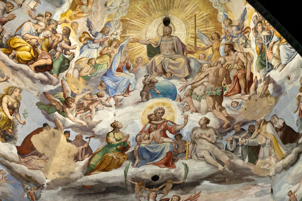 フィレンツェのドゥオーモ .the 最後の判断。キューポラの内側 - 写真・画像