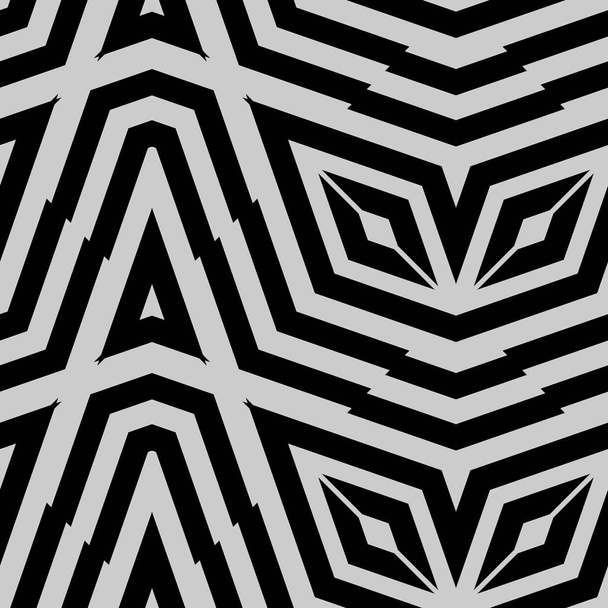 Abstract geometric pattern with stripes lines. Trendy seamless vector background. Black and white texture. - Vektör, Görsel