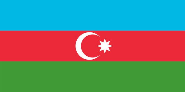 Flagge des Landes Aserbaidschan - Vektor, Bild