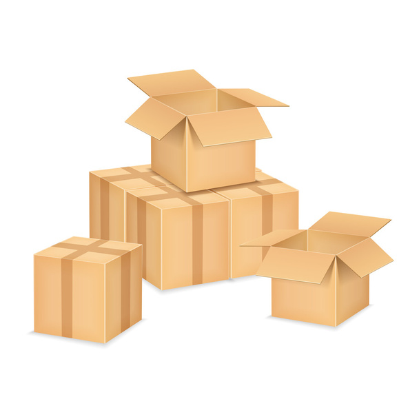 Cardboard Boxes - Vector, Image