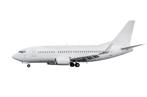 Aéronefs avec train d'atterrissage isolé du fond blanc
 - Photo, image