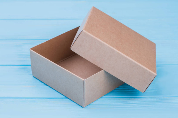 Brown craft paper box or carton. - Photo, Image