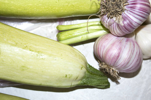 zucchini garlic vegetables plant - Photo, Image