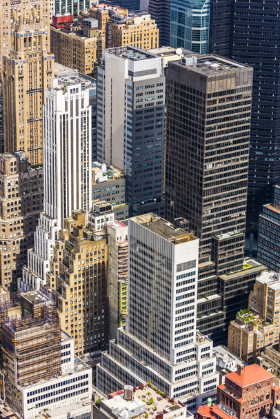 MANHATTAN, NEW YORK CITY. Manhattan panorama a mrakodrapy letecký výhled. New York City, USA - Fotografie, Obrázek