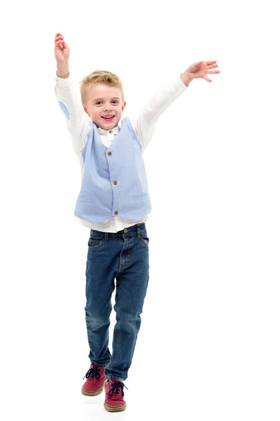 Little boy jumping - Фото, изображение
