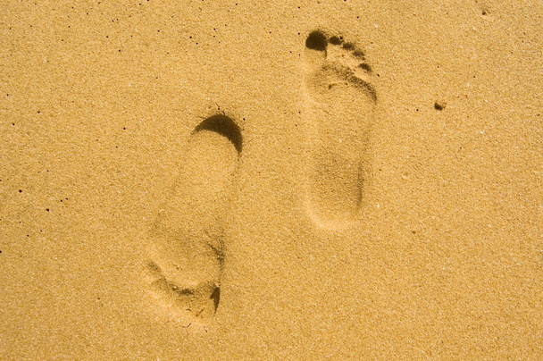 Footprint in the sand - Photo, Image