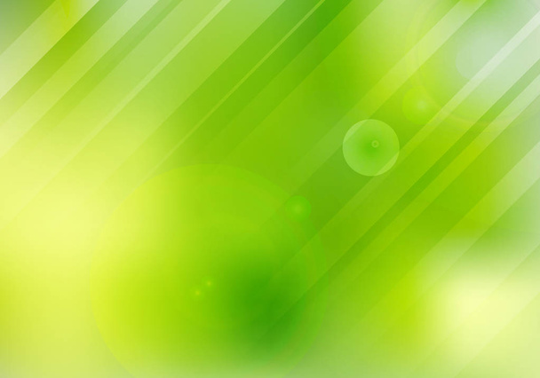 抽象的な緑の自然には、レンズフレアや照明と背景がぼやけています。ベクトル図 - ベクター画像