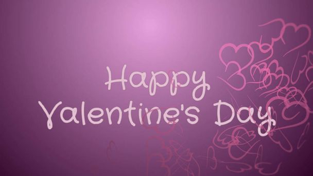 Šťastný Valentýn, blahopřání, růžové srdce - Fotografie, Obrázek