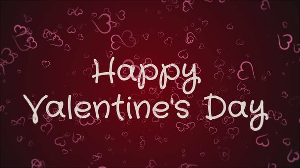 Boldog Valentin-napot, üdvözlőlap, rózsaszín szívekkel - Fotó, kép
