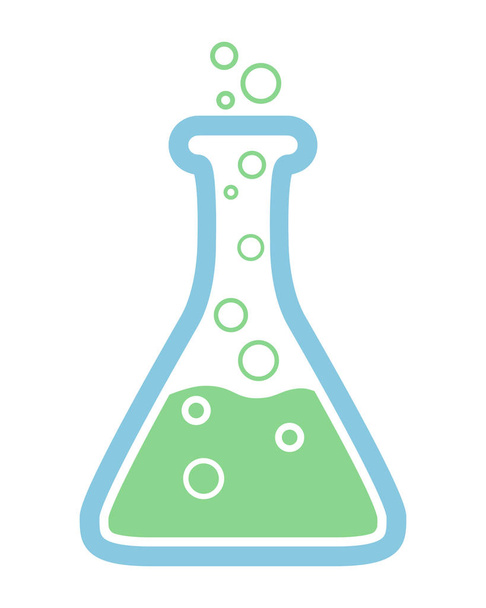 Icona del laboratorio. Firma fiaschetta isolata su sfondo bianco. Simbolo scientifico e ricerca chimica di laboratorio. Vettore
 - Vettoriali, immagini