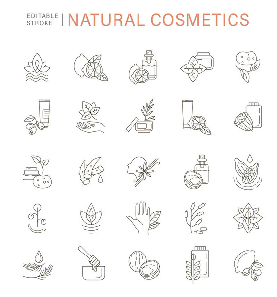 Vector icon and logo for natural cosmetics and care dry skin - Vettoriali, immagini