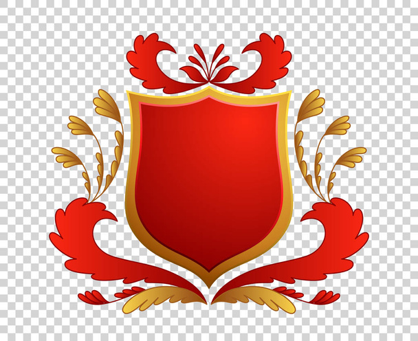Medieval shield. Coats of arms. King and kingdom. Vector award emblem. - Vector, Image