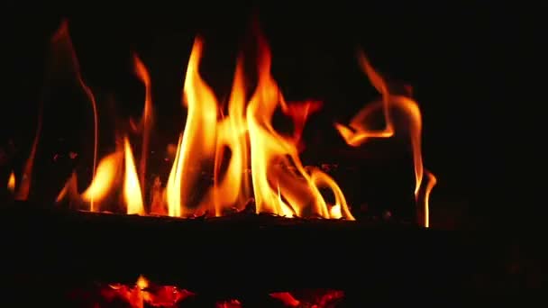 美しい温かみのあるオレンジ色の炎を暖炉します。スーパー スロー モーションで撮影します。. - 映像、動画