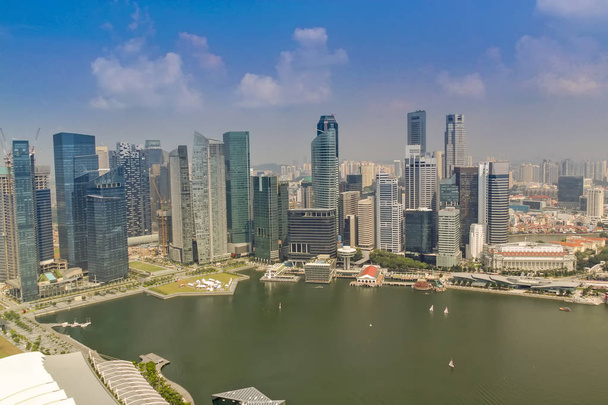 Vue aérienne du quartier central des affaires de Singapour - Photo, image