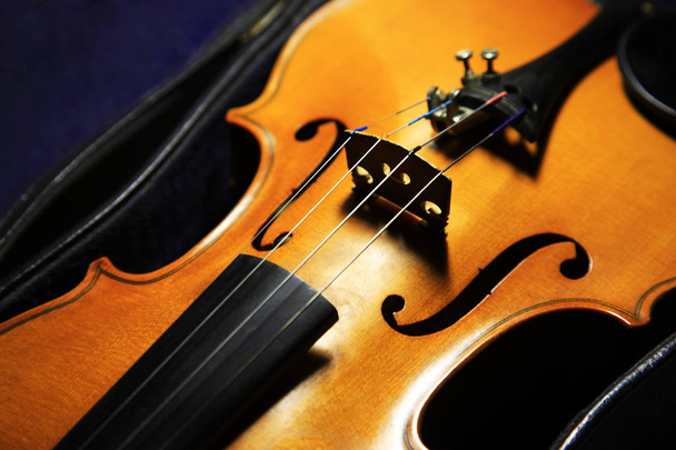 1937 old violin close up - Zdjęcie, obraz