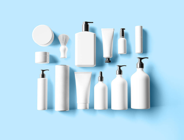 Set von verschiedenen Hautpflegeprodukten Flaschen - Foto, Bild