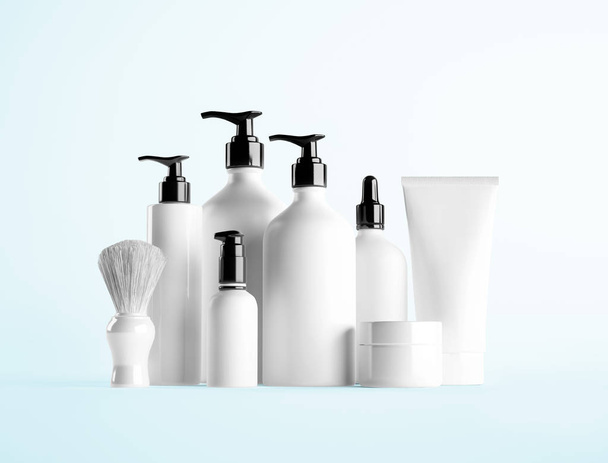 set of various skincare products bottles - Photo, Image