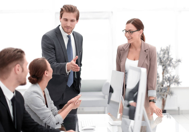Manager explaining a business team, new goals - Photo, Image