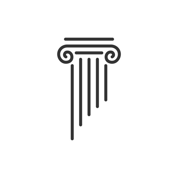 Szablon Logo Office prawo filar - Wektor, obraz
