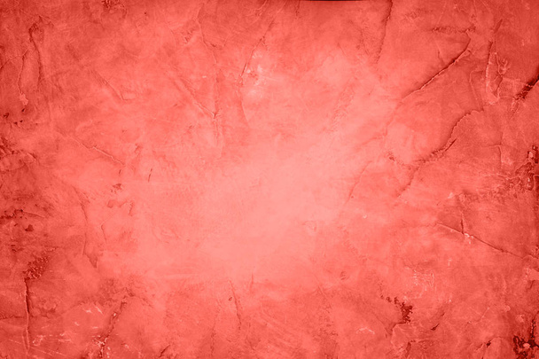 Empty marble background. Top view, horizontal. Living coral theme - color of the year 2019 - Photo, Image